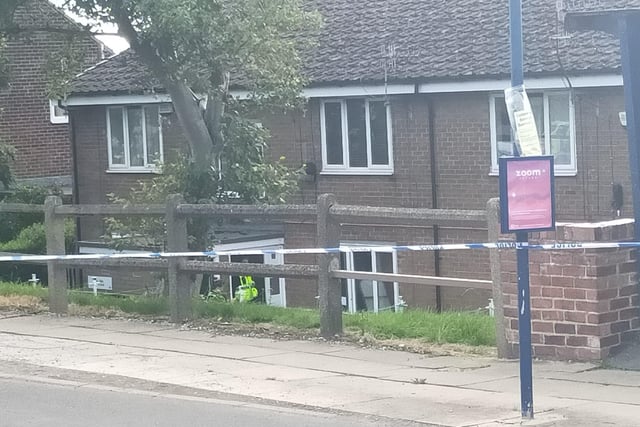 A house on Fox Hill Road remains taped off by police this morning (August 3) after a murder probe was launched last night.