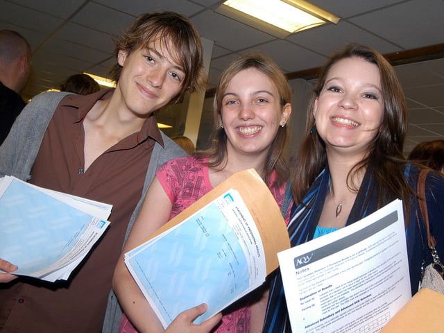 Alex Parry, Zoe Parson and Milissa Burton with their AS results in 2009
