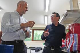 Prime Minister Andy Burnham, with Mayor of South Yorkshire Oliver Coppard. PIC: Annabel Lee-Ellis/PA Wire