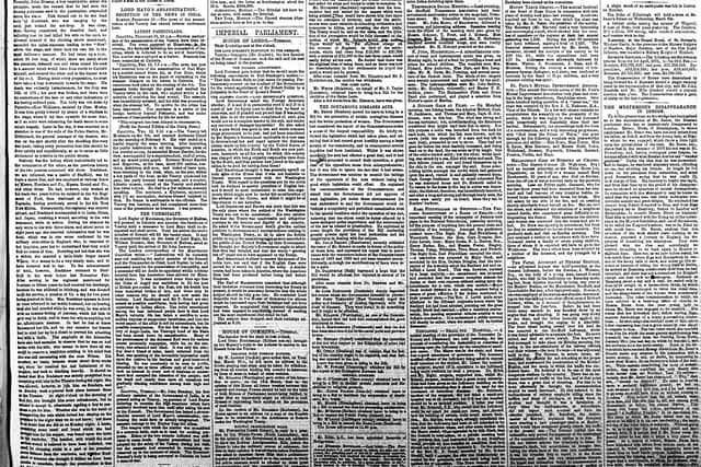 How the Sheffield Telegraph reported the tragedy in 1872
