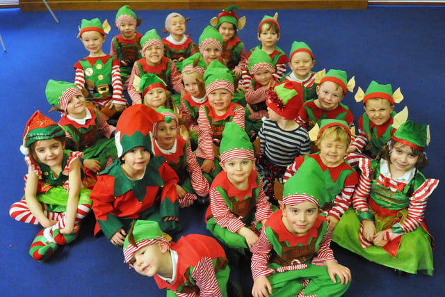 These elves were part of the Eldon Grove Nativity Play in 2014. Is there an elf you recognise in this photo?
