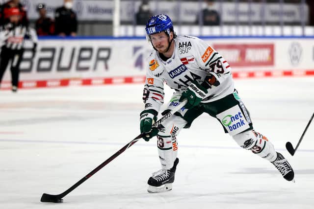 New Sheffield Steelers signing Daniel Kristo in action for Augsburger Panther (Photo by Martin Rose/Getty Images)