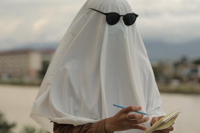 Ghosts are a classic Halloween costume, and it’s easy to make your own outfit at home with just a white sheet and a pair of scissors. Simply add a notepad and a pen and you’ve levelled up your costume from ‘ghost’ to ‘ghostwriter’.