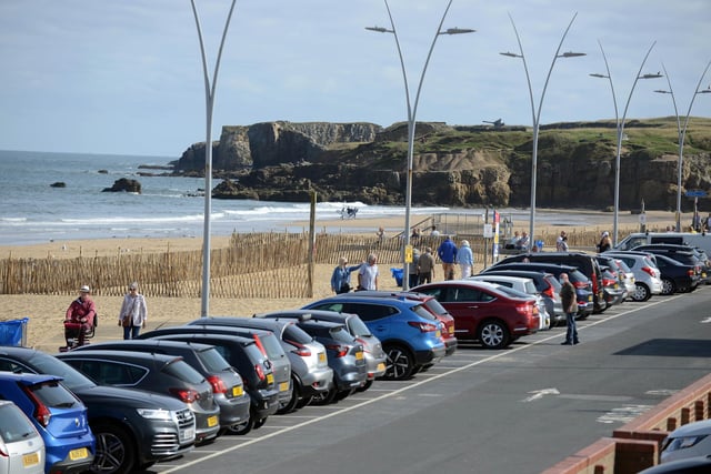 People enjoy the sunny weather on the glorious South Shields coast.
