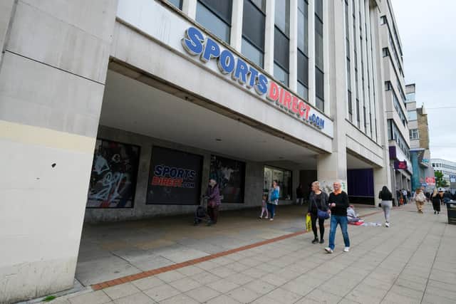 Sports Direct on High Street in Sheffield which is to replaced by a Lidl