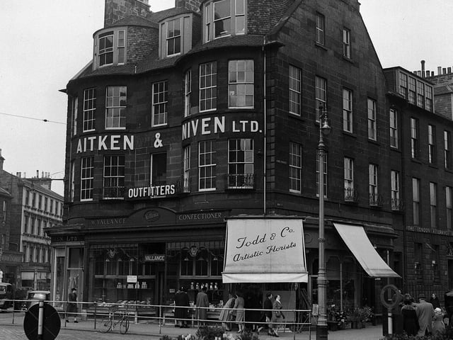 The West End premises containing Vallance confectioners and Aitken & Niven pictured in 1949, shortly before Rankin's moved in.