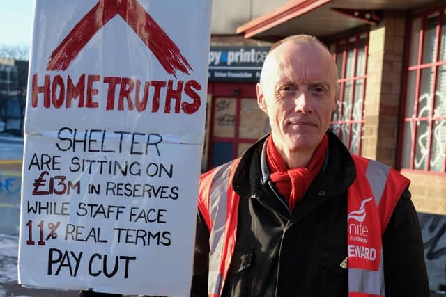 Strike coordinator Neil MacPherson says it was a "really, really difficult decision" for staff to stop their charity work for two weeks so they could picket for their own pay.
