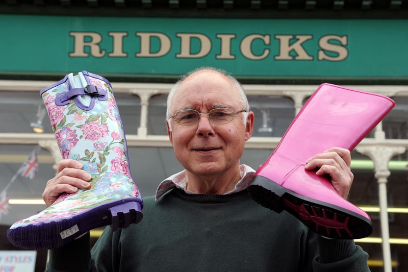 Riddicks shoe shop owner John Winfield was pictured showing off some wonderful wellies 9 years ago. Who can tell us more?