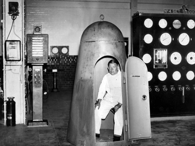 Special shelters like this were provided for the key workers at Sheffield's Blackburn Meadows Power Station during WW2