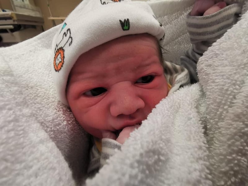 Kayleigh Anne, said: "Watson Geaney born at DRI on 10.4.20. Right at the start of the first lockdown."