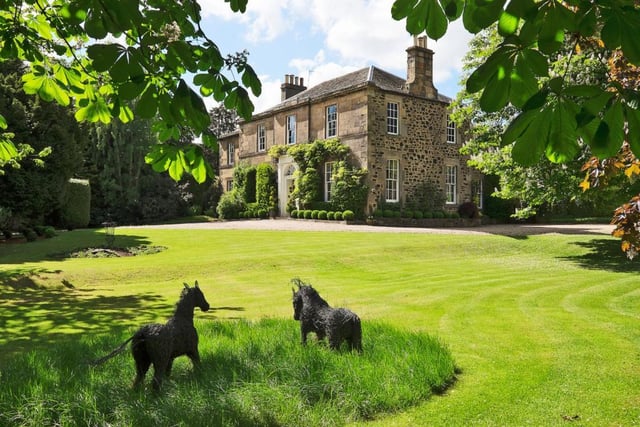 Priced at £5 million, this highly prized Georgian mansion has just under 1 acre of beautiful gardens and is a stones throw from the City centre in Murrayfield. It offers almost 6,000 sq ft (547 sq m) of accommodation and a separate 3 bedroom coach house (Sotheby's).