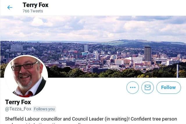 One of the accounts claiming to be council leader terry Fox.