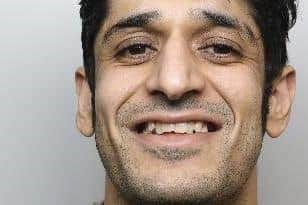 Pictured is Adam Malik, aged 35, formerly of Paige Hall Road, Sheffield, who has been sentenced to 14 years and nine months of custody after he was found guilty of two counts of rape and admitted intimidation, handling stolen goods and failing to surrender to custody.