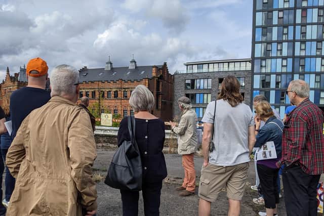 People enjoying a tour of the Sheffield Castle site as part of the Castlegate Festival at the weekend. Picture: Sheaf and Porter Rivers Trust