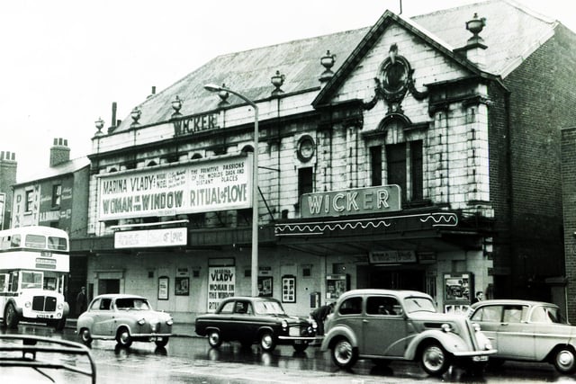 The Wicker Picture Palace opened on Monday 14th June 1920.  It is pictured here in 1962 shortly before it was renamed Studio 7.  It was converted to a triple screen cinema in 1974 and renamed Studio 5, 6, 7. It finally closed for good on 20th August 1987 and was demolished in the 1990s for part of the Sheffield ring road scheme.
