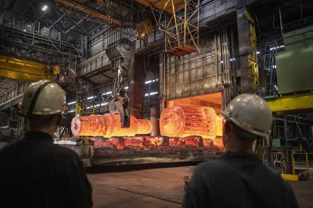 Giant ingots in the forge at Forgemasters