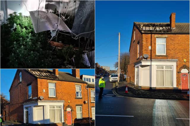 An investigation is under way after a fire connected to a cannabis set up led to the evacuation of flats in Sheffield