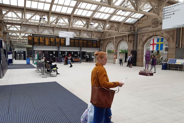 Sheffield Midland Station was very quiet, with about five trains an hour, according to East Midlands Trains.