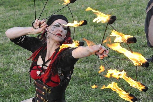 A fire eater in 2017.