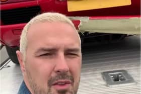 Paddy McGuinness crashed the Lamborghini in June. (Photo: Instagram).