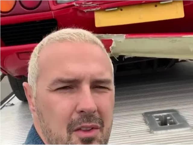 Paddy McGuinness crashed the Lamborghini in June. (Photo: Instagram).