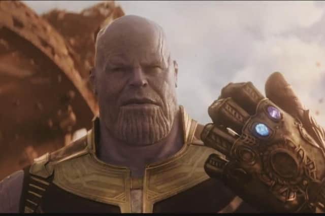 Thanos, portrayed by Josh Brolin, defeated the Avengers in the series of Marvel films