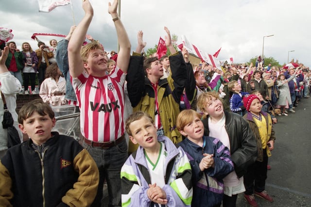 The SAFC homecoming parade in May 1992. Were you pictured welcoming the team home from Wembley after their FA Cup run?