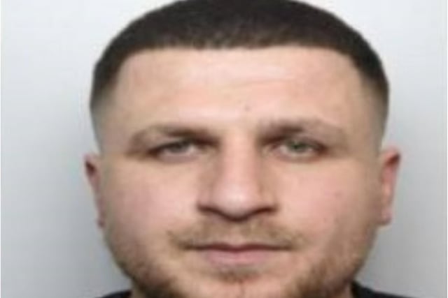 Klevis Xhelaj, 28, is wanted in connection with stalking and harassment offences in Sheffieldbetween June 11 and September 20 this year.
He is of a stocky build, has dark brown hair, stubble and tattoos on his chest. 
He speaks with Albanian accent and is believed to be in Doncaster but has links to Dagenham, Croyden, London and Sheffield.