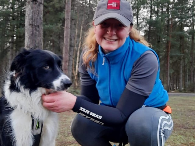 Debbie Fidler took up running in 2020. She has enjoyed taking her dog Coedy up to Sherwood Pines.
