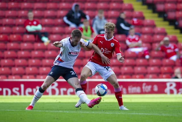 Rhys Norrington-Davies was 'outstanding' for Luton Town in their 1-0 win at Barnsley in the Sky Bet Championship on Saturday. Picture: Tony Johnson