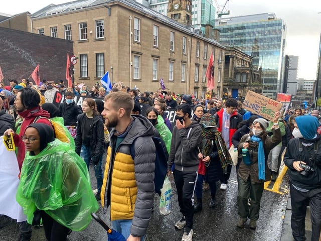 Thousands of people joined the crowds marching through the city centre on Saturday.