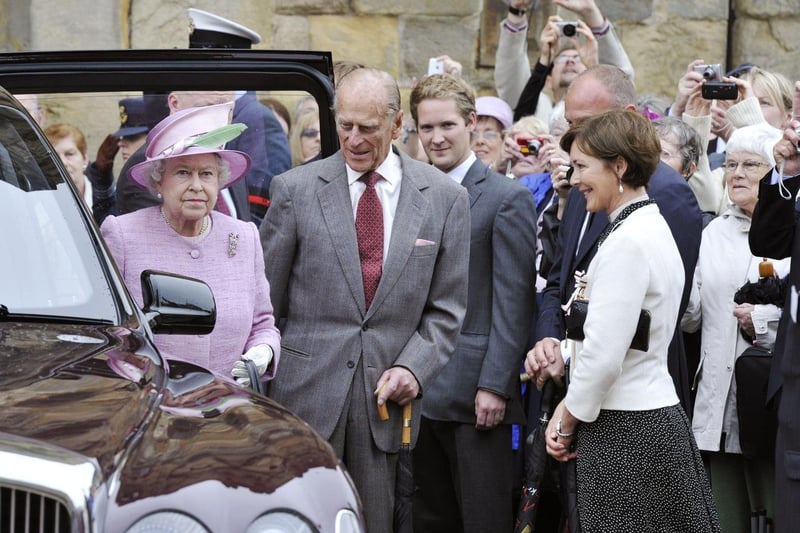 Her Majesty The Queen and  Prince Philip arrive in Alnwick in June 2011. Picture by Jane Coltman 