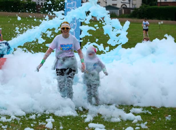 Bubble Rush at Concord Park raising money for PACES