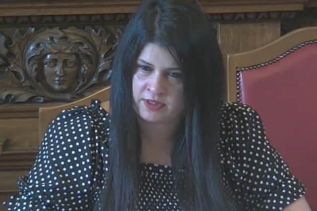Coun Zahira Naz, chair of Sheffield City Council\'s finance committee, which discussed budget pressures that the council faces. Picture: Sheffield Council webcast