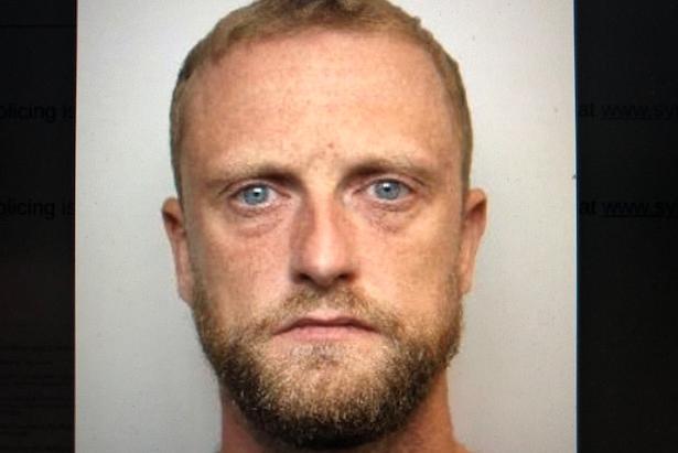Pictured is knife-wielding robber Daniel Cummins who was given an 18-year prison sentence after he climbed into a woman’s home. Sheffield Crown Court heard in June how Cummins, aged 36 when sentenced, of St Helen’s Street, Elsecar, Barnsley, shinned up a pipe on a house in Barnsley in the middle of the night and went into the victim’s bedroom. The court heard he punched and slashed at his victim with a knife before stealing her mobile phone. Cummins, who has previous convictions, pleaded guilty to robbery and unlawful wounding but after a previous trial he was acquitted of sexual assault and trespassing with intent to commit a sexual assault. Judge Sarah Wright defined Cummins as dangerous before sentencing him to 18-years of custody.