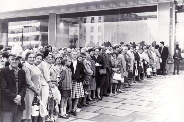 The Star photographer captured the crowds waiting for the opening of Cole Brothers' new store in Barkers Pool, September 1963.