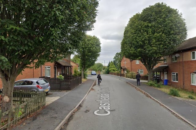 The joint third-highest number of reports of drug offences in Sheffield in January 2023 were made in connection with incidents that took place on or near Castledale Croft, Woodthorpe, with 2