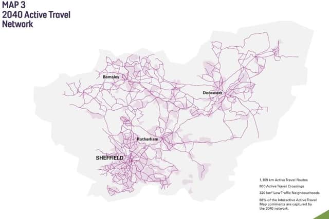 How Sheffield City Region hope the active travel network could look in 20 years