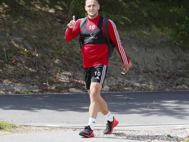 Billy Sharp of Sheffield United returns to training as part of the Premier League's Project Restart at the Steelphalt Academy, Sheffield. Picture date: 22nd May 2020. Picture credit should read: Simon Bellis/Sportimage