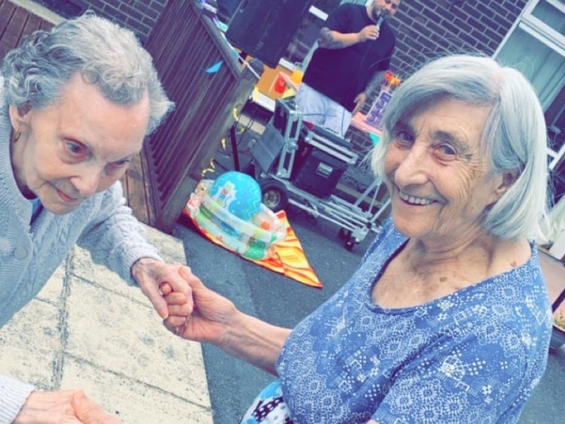 Residents getting up to dance.