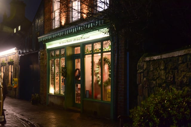 The Village Green tea room and gift shop, all decked out for the festive season.