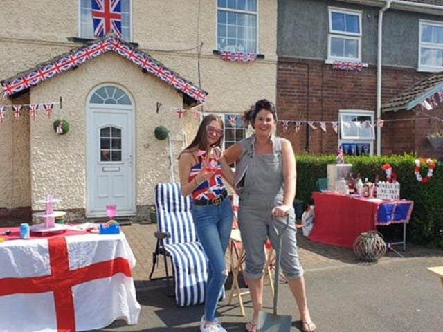 Residents mark the anniversary of VE Day in Kirk Sandall
