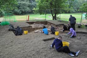 Excavations at Beauchief led by Colin Merrony from the Department of Archaeology, on the golf course (thanks to Sheffield City Trust) with the Young Archaeologists’ Club.