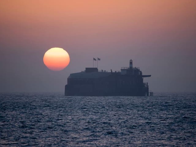There's something rather Star Wars-esque about Andrew's beautiful shot of one of the Solent forts at sunset.