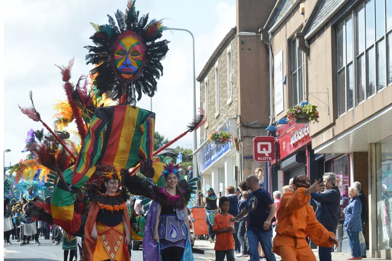 The Fife International Carnival parade featured several giant mannequins (Pic: George McLuskie)