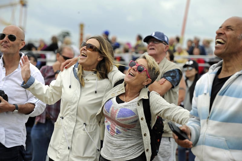 Crowds enjoy the D Day celebrations on Southsea Common as they singalong to We'll Meet Again. Picture: Ian Hargreaves (050619-8)