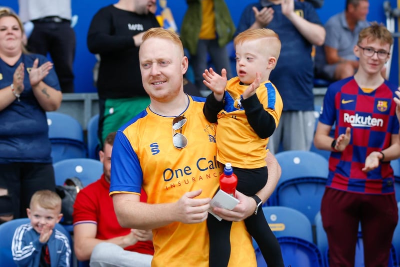 Stags fans before the 1-1 draw with Rochdale.