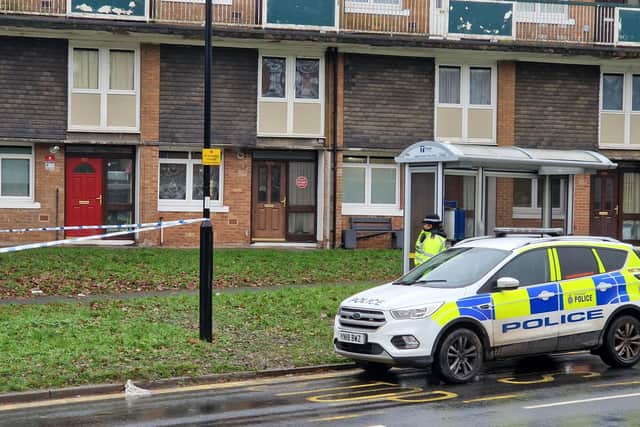Police at the scene of what was then a murder investigation at Leighton Road, Gleadless, Sheffield. Picture: David Kessen, National World