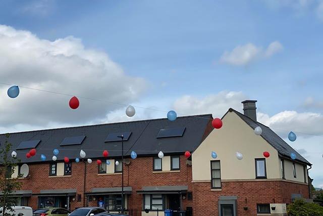 Louise Butler shared photos of Honeysuckle Road in Sheffield all dressed up for VE Day