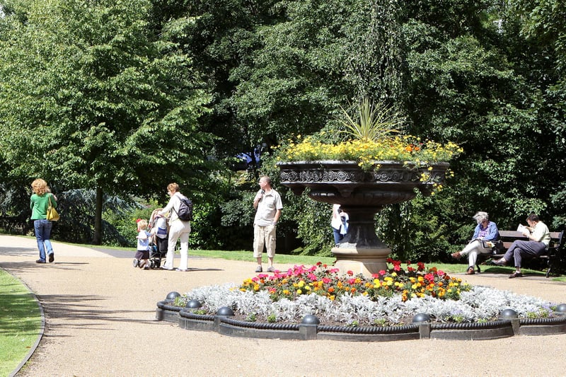 Visitors enjoying the Pavilion Gardens